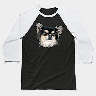 Long Haired Chihuahua Baseball T-Shirt